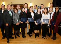 Student Research Day winners are pictured with VP&S Dean Lee Goldman and Dr. Elizabeth Shane.